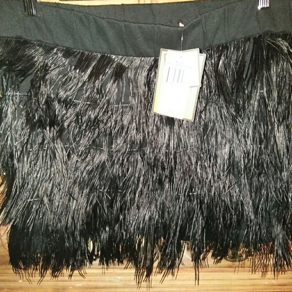 Juicy Couture Ostrich Features Skirt